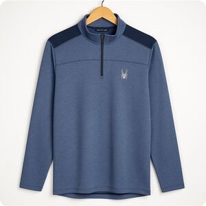 Spyder Active Wear Long Sleeve Quarter Zip Pullover Shirt Size XL